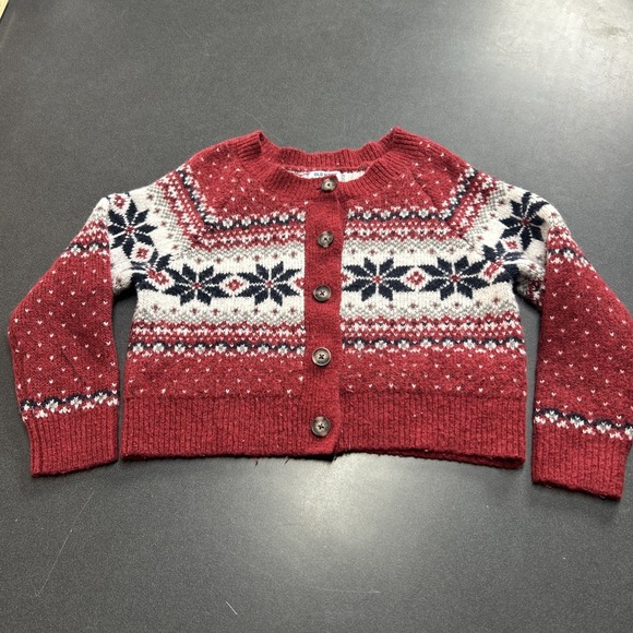 Old Navy Cropped Sweater Women's XS Petite Winter Button Front Wool Blend - Picture 1 of 5